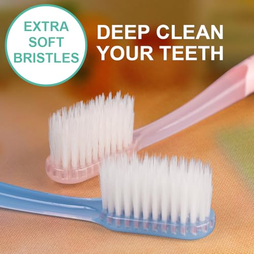 Extra Soft Toothbrush 6-Pack, Regular Head (3 Colors - 2 Each) - Product Imagery