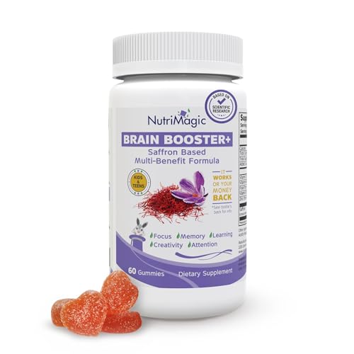 NutriMagic Kids Brain Booster+ 30mg Pure Saffron Extract Gummies - Product Imagery