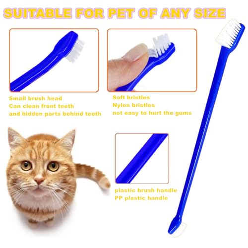 Dog Toothbrush Set of 8 – Dual Headed Dental Hygiene Brushes for - Product Imagery