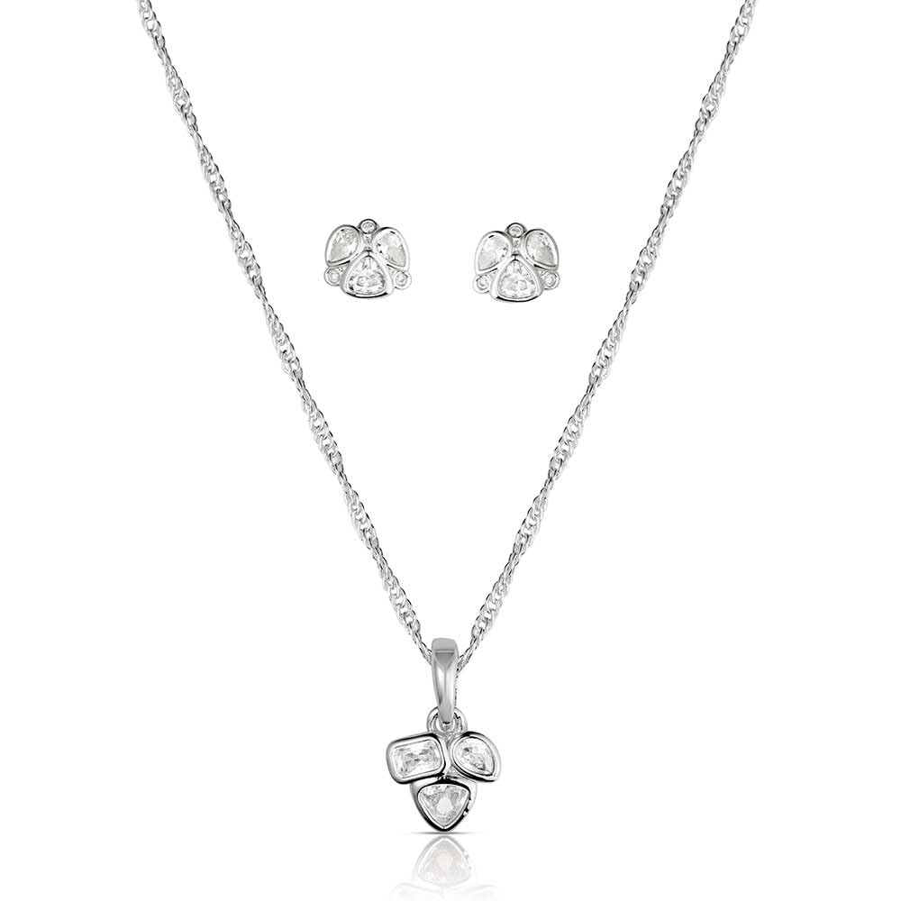 Montana Silversmiths Western Lifestyle Crystal Jewelry Set – back view and specifications