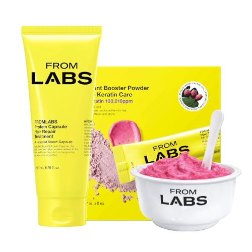 FROMLABS Deep Conditioning Protein Hair Mask Duo Set for Damaged Hair | Keratin Repair Treatment for Dry, Frizzy, Bleach