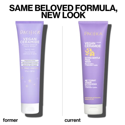 Pacifica Face Wash for Sensitive Skin Facial Cleanser Vegan - Product Imagery