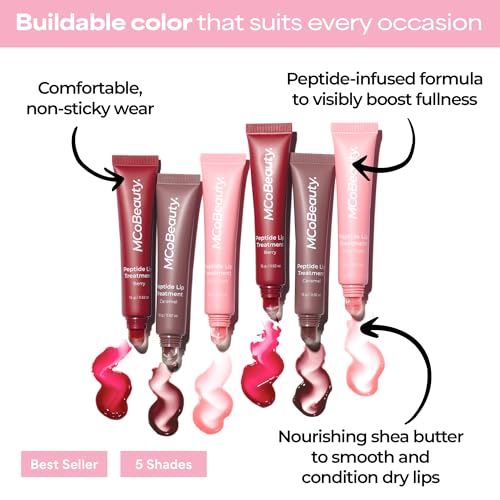 MCoBeauty Peptide Lip Treatment - Latte Plumping Lip Gloss Balm - Product Imagery