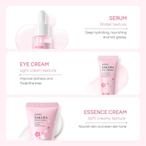 LAIKOU Skin Care Set JAPAN SAKURA Beauty Gift Sets Skin Care Kit - Product Imagery