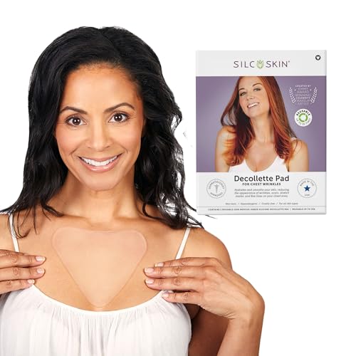 Silc Skin Decollette Pad for Chest Wrinkles, 30 Day Supply – Latex Free, Unscented