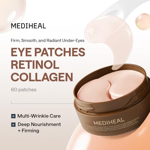MEDIHEAL 95% Retinol & Collagen Under Eye Patches, Wrinkle Care - Product Imagery