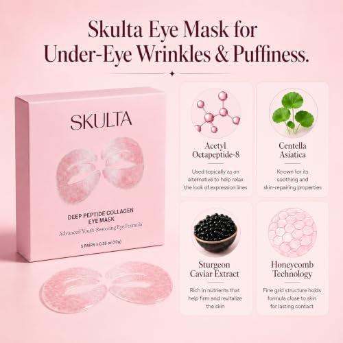 Deep Peptide Collagen Eye Mask, 3-Piece Full Eye Contour - Product Imagery