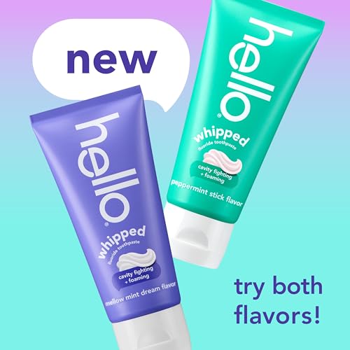 Hello Whipped Mellow Mint Dream and Peppermint Stick Toothpaste - Product Imagery