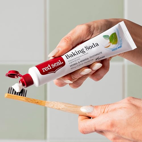 Red Seal Fluoride Free Toothpaste - Baking Soda - Herbal & - Product Imagery