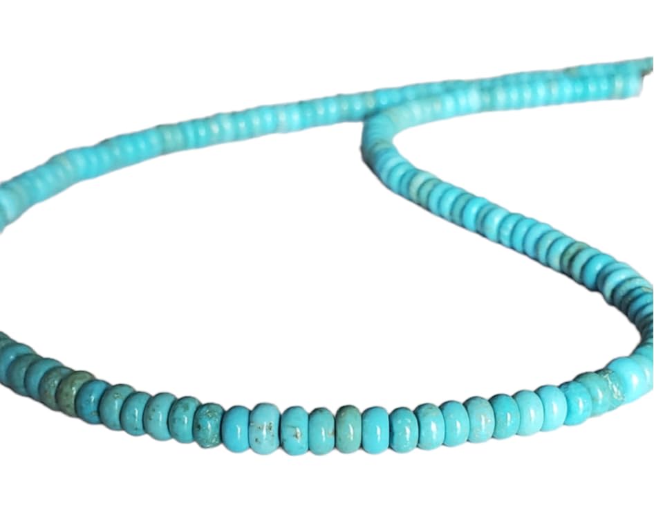 Handmade Dainty Natural Turquoise Beaded Choker – Turquoise