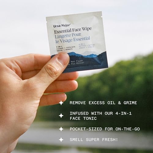Ursa Major Essential Face Wipes | Natural, Biodegradable, - Product Imagery