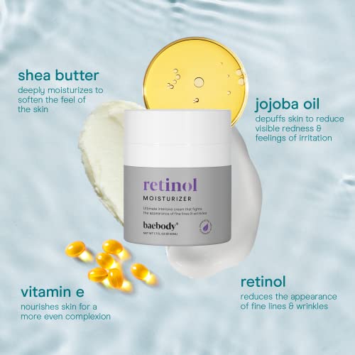 Baebody Made in USA Retinol Cream for Face - With Jojoba Oil & - Product Imagery