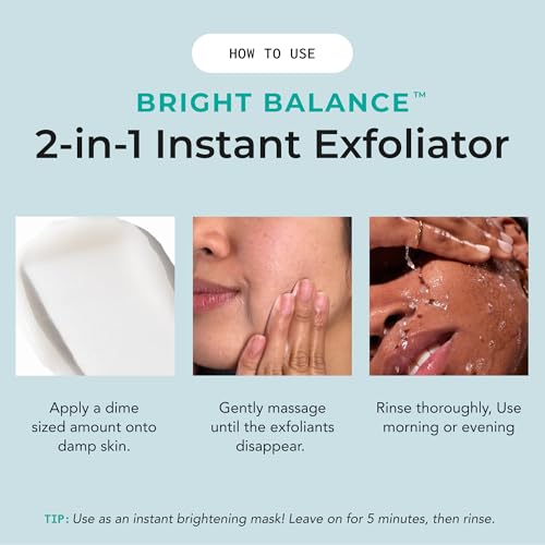 Bigger Than Beauty Bright Balance 2-in-1 Exfoliator, Vegan - Product Imagery