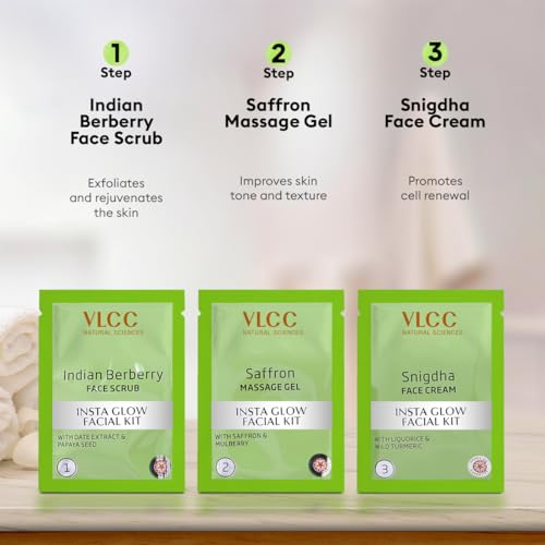 VLCC Salon Series Instaglow Facial Kit (6 Facials)(240gm+12ml) - Product Imagery