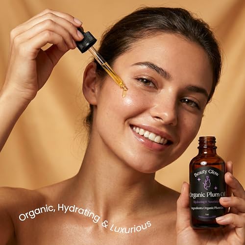 Organic Plum Oil Cold Pressed for Face Anti-Aging Facial - Product Imagery