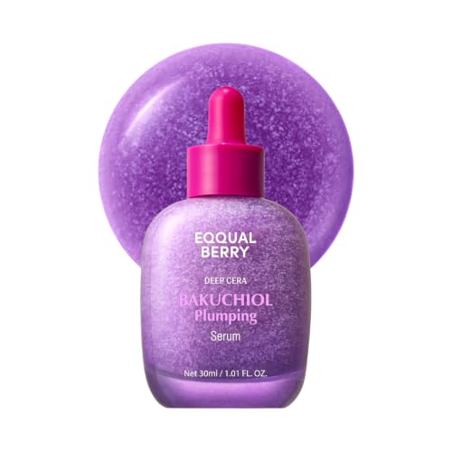 EQQUALBERRY Bakuchiol Plumping Serum, Pore Minimizer, 1.01 fl oz – Antioxidant, Gentle Formula, Plant-Based, Artificial 