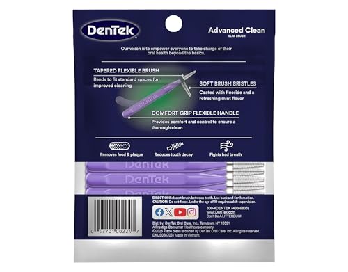 DenTek Complete Clean Easy Reach Floss Picks, Advanced Fluoride - Product Imagery