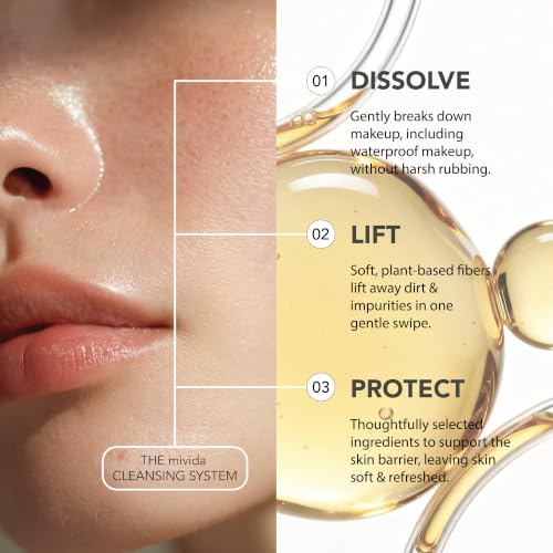mivida Hypoallergenic Makeup Remover Wipes Bulk With Vitamin E, - Product Imagery