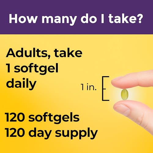 Nature Made Maximum Strength Biotin 5000 mcg Softgels, 120 Count - Product Imagery