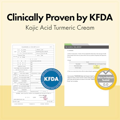 TOSOWOONG Kojic Acid Turmeric Cream for Dark Spots & - Product Imagery