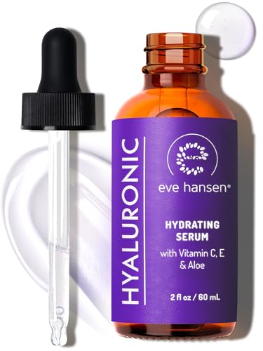 Eve Hansen Hyaluronic Acid Serum for Face | Hydrating Serum with Vitamin C & E | Anti-Aging Facial Moisturizer for Plump