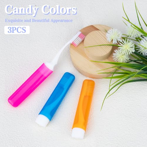 Travel Toothbrush, 3PCS Travel Toothbrush Set, Mini Toothbrush - Product Imagery