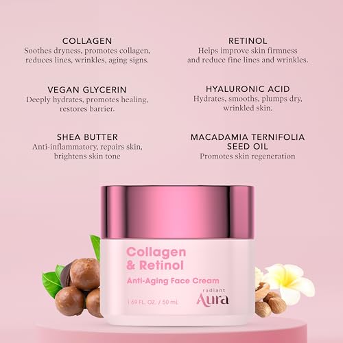 Collagen & Retinol Face Cream – Dermatologist Tested, Anti - Product Imagery