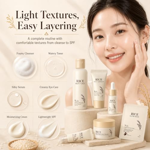 13PCS Rice Korean Skin Care Set, Korean Skincare Set, Korean - Product Imagery