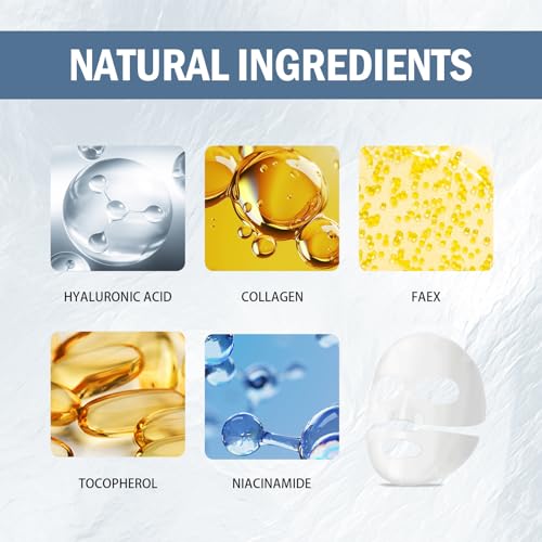 SEWOG Collagen Face Mask, Overnight Facial Mask, 4 Pack - Product Imagery