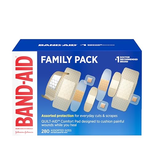 BAND-AID Brand Adhesive Bandages Family Pack, Assorted Sizes, - Product Imagery