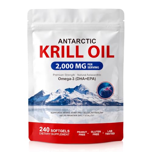 Antarctic Krill Oil, 240 Softgels | Premium Omega-3 Marine - Product Imagery