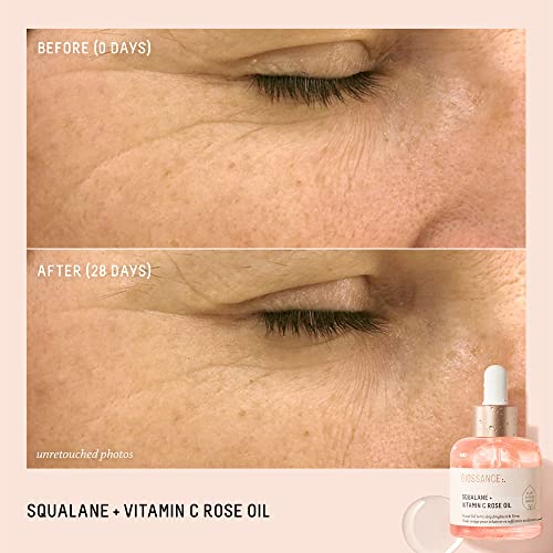 BIOSSANCE Squalane + Vitamin C Rose Advanced Facial Oil - - Product Imagery