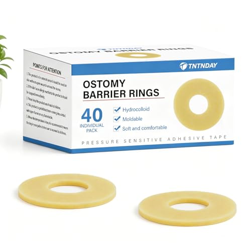 40PCS Ostomy Barrier Rings, 4mm Thick Hydrocolloid Moldable Ring - Product Imagery