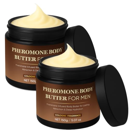 TUVAAZ Pheromone Body Butter, Cologne Body Cream for Men with Shea & Cocoa Butter, Coconut Oil,Non-Greasy, Alcohol-Free,