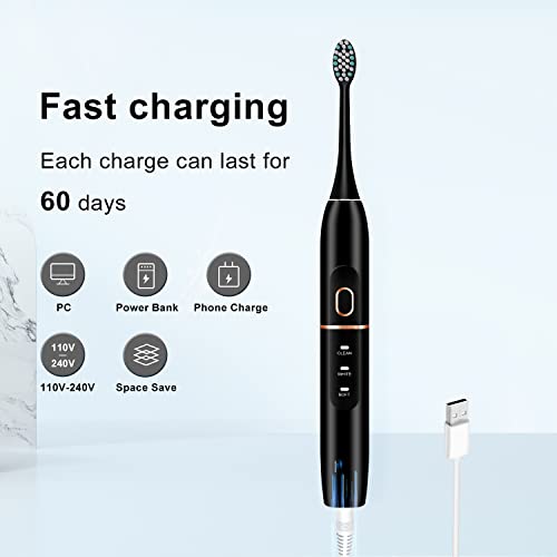 kingheroes Electric Toothbrush Set, Comes with 8 Brush Heads & - Product Imagery