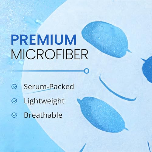 Ebanel 10-Pack Collagen Face Mask with Hyaluronic Acid, Vitamin - Product Imagery