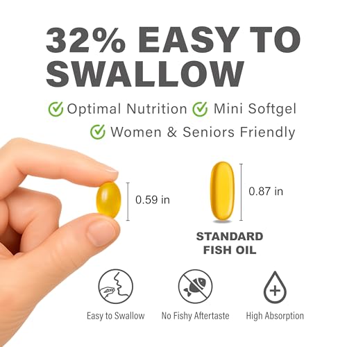 LOVITA Omega-3 Fish Oil 2000 mg, Triglyceride rTG, 120 Mini - Product Imagery