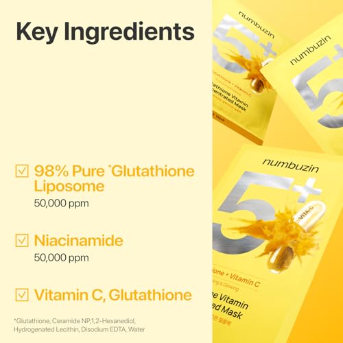 numbuzin No.5 Sheet Mask | Vitamin Spotlight Sheet Mask | - Product Imagery