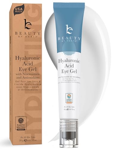 Beauty by Earth Under Eye Cream - Cooling Hyaluronic Acid Eye Gel for Dark Circles