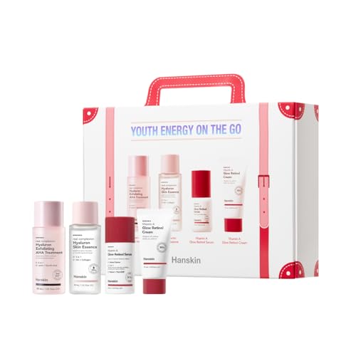 Hanskin Youth Energy On The Go Kit, Retinol & AHA Skincare Set, - Product Imagery