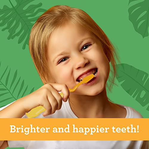 GuruNanda Kids Toothbrush with Suction Cup & Tongue Cleaner, - Product Imagery
