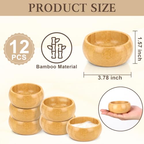 6 Pcs 3.8 X 1.6 Inch Bamboo Facial Bowls Set Big Facial Bowls - Product Imagery