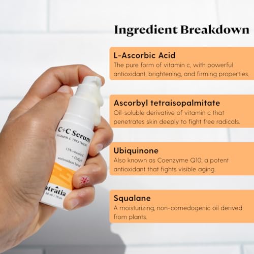 Stratia C+C Vitamin C Serum – 15% Potent Formula with 10% - Product Imagery