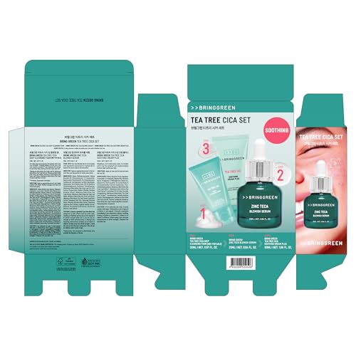 BRING GREEN TEA TREE CICA SET | Korean Skin Care Kit for - Product Imagery