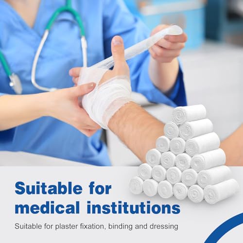 AZEN 25 Pack Gauze Rolls Bandages, 3 in x 4.1 Yards, Premium - Product Imagery