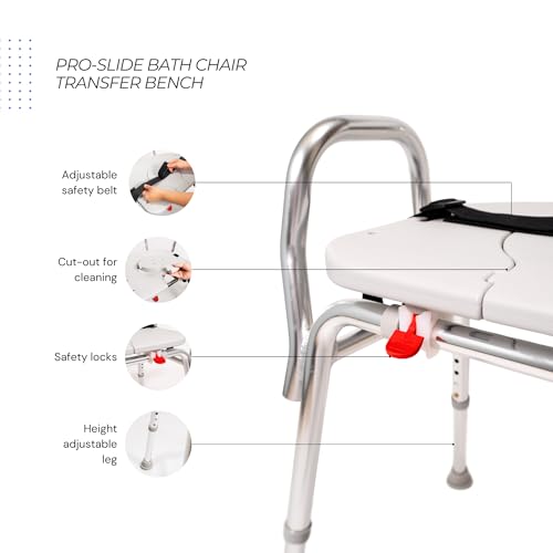 Eagle Health Supplies Pro-Slide Shower Chair & Tub Transfer - Product Imagery