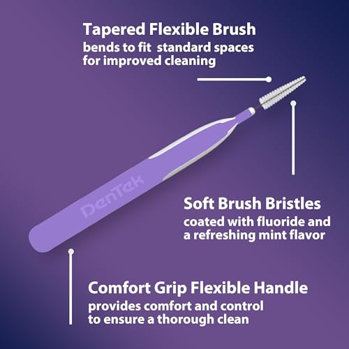 DenTek Interdental Brushes, Advanced Clean Slim Brush, 32 Count - Product Imagery