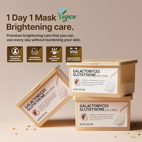 SOME BY MI Galactomyces Glutathione Daily Mask - 30 Sheets, - Product Imagery
