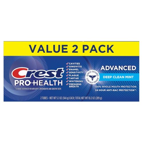 Crest Pro-Health Advanced Deep Clean Mint Toothpaste, 2 Count - Product Imagery