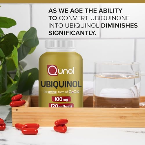Qunol Ubiquinol 100mg, Powerful Antioxidant for Heart Health, - Product Imagery